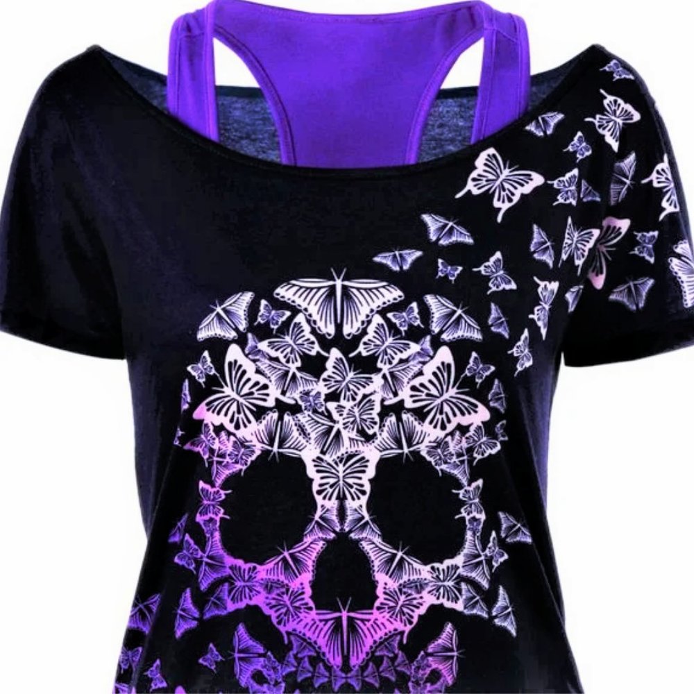 THE BEAUTI-FLY SKULL SHIRT - 2 Colors